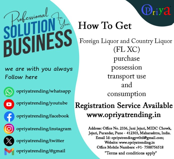 Foreign Liquor and Country Liquor (FL XC) 2 One Year and Lifelong Permit for Foreign and Country Liquor