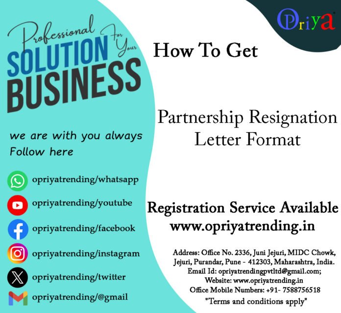 Partnership Resignation Letter Partnership Resignation Letter