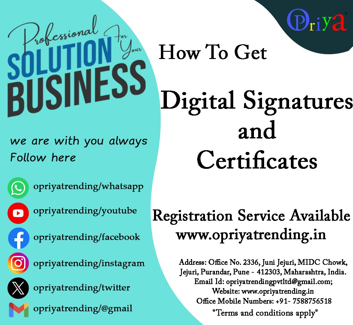 Digital Signature Certificate Digital Signature Certificate