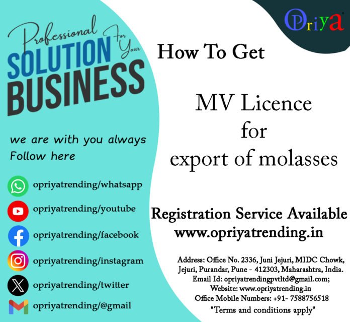 Export of Molasses MV in Maharashtra Export of Molasses MV in Maharashtra
