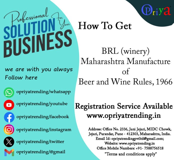 BRL Winery Licence and Letter of Intent BRL Winery Licence and Letter of Intent